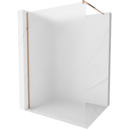 Mexen Kioto Duschwand Walk-in 130 x 200 cm, mattiert 8 mm, Roségold - 800-130-101-60-30