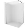 Mexen Kioto Duschwand Walk-in 130 x 200 cm, Frost 8 mm, Schwarz - 800-130-101-70-30