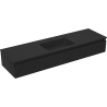 Mexen Rivel Badezimmerschrank 160 cm mit Waschbecken Otis, 1 Schublade, geriffelt, schwarz matt - 91A20-16023-1-BF71-W18M71