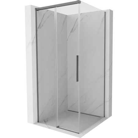 Mexen Rox Duschkabine zum Schieben 110 x 110 cm, transparent, Gun Metal - 8C2-110-110-95-00