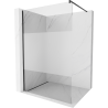 Mexen Kioto Duschwand Walk-in 140 x 200 cm, transparent/matt 8 mm, schwarz - 800-140-101-70-35