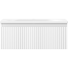 Mexen Rivel Badezimmerunterschrank 60 cm mit Waschbecken Vela, 1 Schublade, geriffelt, weiß matt - 91A20-06023-1-BF01-W23M01