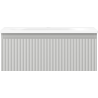 Mexen Rivel Badezimmerschrank 60 cm mit Waschbecken Vela, 1 Schublade, gerillt, grau matt/weiß matt - 91A20-06023-1-BF62-W23M01