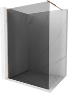 Mexen Kioto Walk-in Duschwand 130 x 200 cm, Graphit 8 mm, Roségold - 800-130-101-60-40
