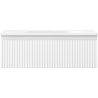 Mexen Rivel Badezimmerschrank 70 cm mit Waschbecken Vela, 1 Schublade, geriffelt, weiß matt - 91A20-07023-1-BF01-W23M01