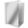 Mexen Kioto Walk-in-Duschwand 130 x 200 cm, Spiegel 8 mm, Gold - 800-130-101-50-50