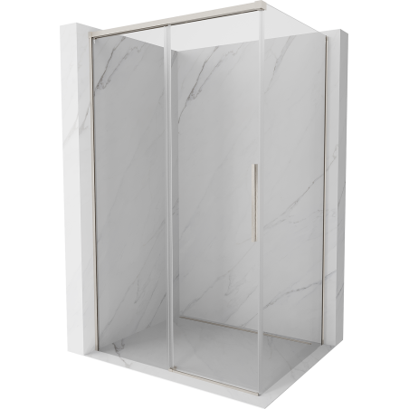 Mexen Rox Schiebedusche 130 x 90 cm, transparent, gebürsteter Nickel - 8C2-130-090-97-00