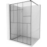 Mexen Kioto Duschwand Walk-in 90 x 200 cm, schwarzes Muster 8 mm, schwarz - 800-090-101-70-78