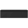 Mexen Rivel Badezimmerschrank 90 cm mit Waschbecken Vela, 1 Schublade, geriffelt, schwarz matt - 91A20-09023-1-BF71-W23M71