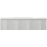 Mexen Rivel Badezimmerschrank 100 cm mit Waschbecken Vela, 1 Schublade, geriffelt, grau matt/weiß matt