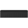 Mexen Rivel Badezimmer-Schrank 100 cm mit Waschbecken Vela, 1 Schublade, geriffelt, schwarz matt - 91A20-10023-1-BF71-W23M71
