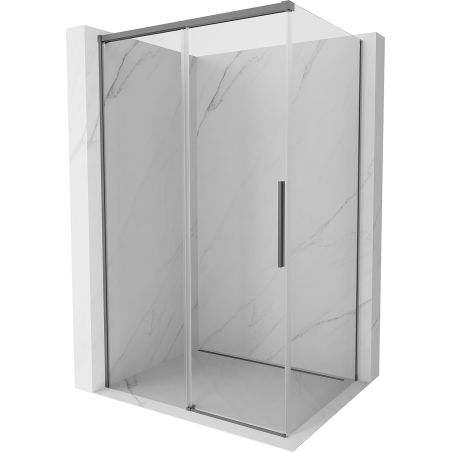 Mexen Rox Schiebetür-Duschkabine 110 x 120 cm, transparent, Gun Metal - 8C2-110-120-95-00