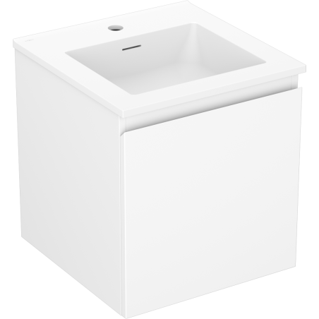 Mexen Orio Badezimmerunterschrank 45 cm mit Waschbecken Otis, 1 Schublade, weiß matt - 91A10-04547-1-BF01-W18M01