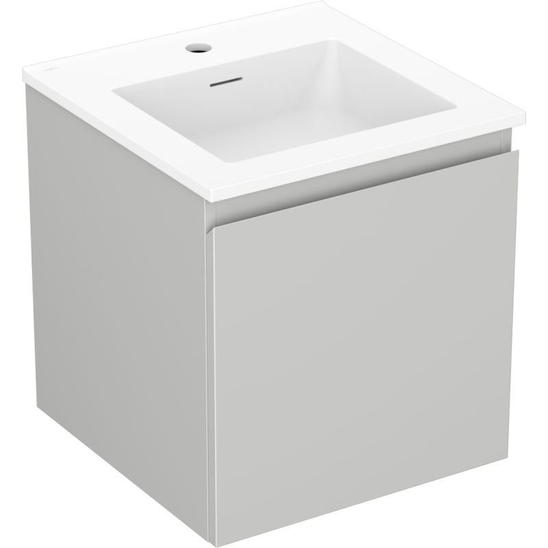 Mexen Orio Badezimmermöbel 45 cm mit Waschbecken Otis, 1 Schublade, graumatt/weißmatt - 91A10-04547-1-BF62-W18M01