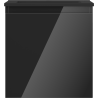Mexen Orio Badezimmerschrank 45 cm mit Waschbecken Otis, 1 Schublade, schwarz glänzend/schwarz matt - 91A10-04547-1-BF70-W18M71