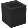 Mexen Orio Badezimmerschrank 45 cm mit Waschbecken Otis, 1 Schublade, schwarz matt - 91A10-04547-1-BF71-W18M71