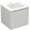 Mexen Orio Badezimmerschrank 50 cm mit Waschbecken Otis, 1 Schublade, grau matt/weiß matt - 91A10-05047-1-BF62-W18M01