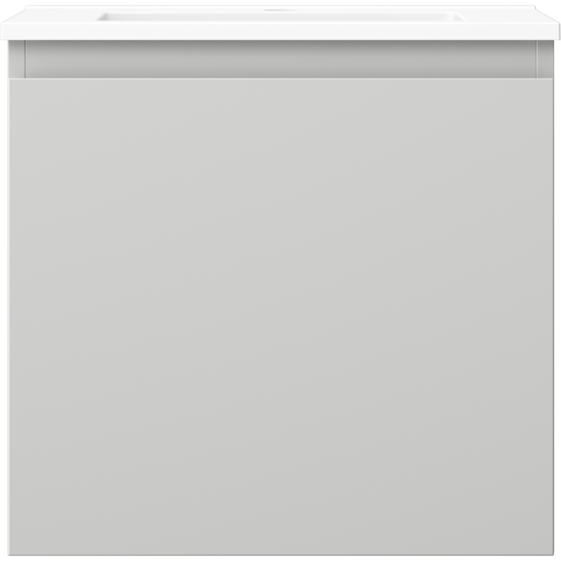 Mexen Orio Badezimmerschrank 50 cm mit Waschbecken Otis, 1 Schublade, grau matt/weiß matt - 91A10-05047-1-BF62-W18M01