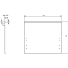 Mexen Orio Badezimmerschrank 50 cm mit Waschbecken Otis, 1 Schublade, grau matt/weiß matt - 91A10-05047-1-BF62-W18M01