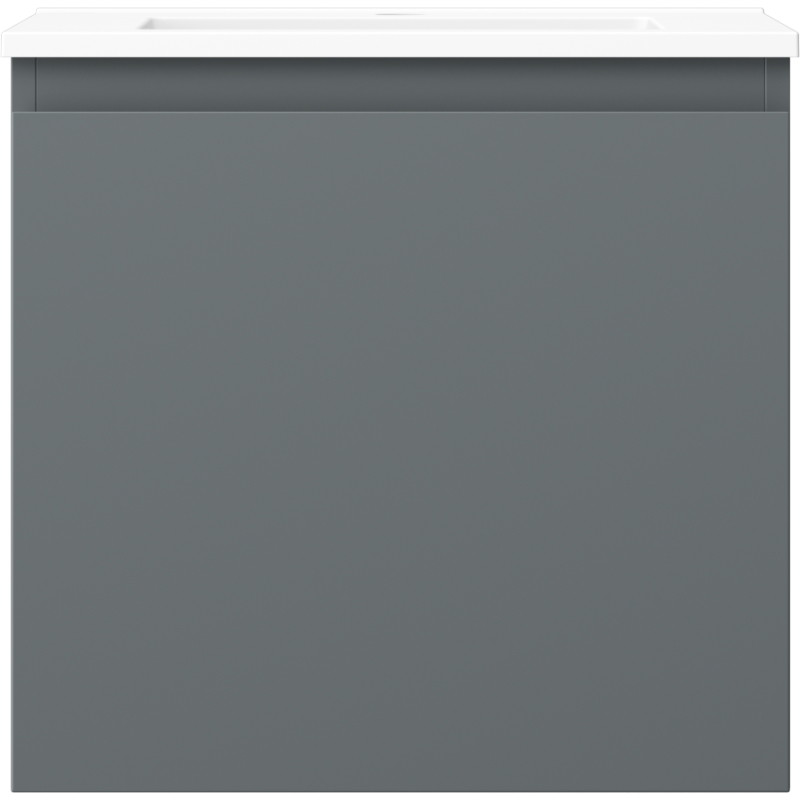 Mexen Orio Badezimmerschrank 50 cm mit Waschbecken Otis, 1 Schublade, Graphit matt/weiß matt - 91A10-05047-1-BF66-W18M01