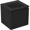 Mexen Orio Badezimmerschrank 50 cm mit Waschbecken Otis, 1 Schublade, schwarz matt - 91A10-05047-1-BF71-W18M71