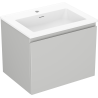 Mexen Orio Badezimmerschrank 60 cm mit Waschbecken Otis, 1 Schublade, grau matt/weiß matt - 91A10-06047-1-BF62-W18M01