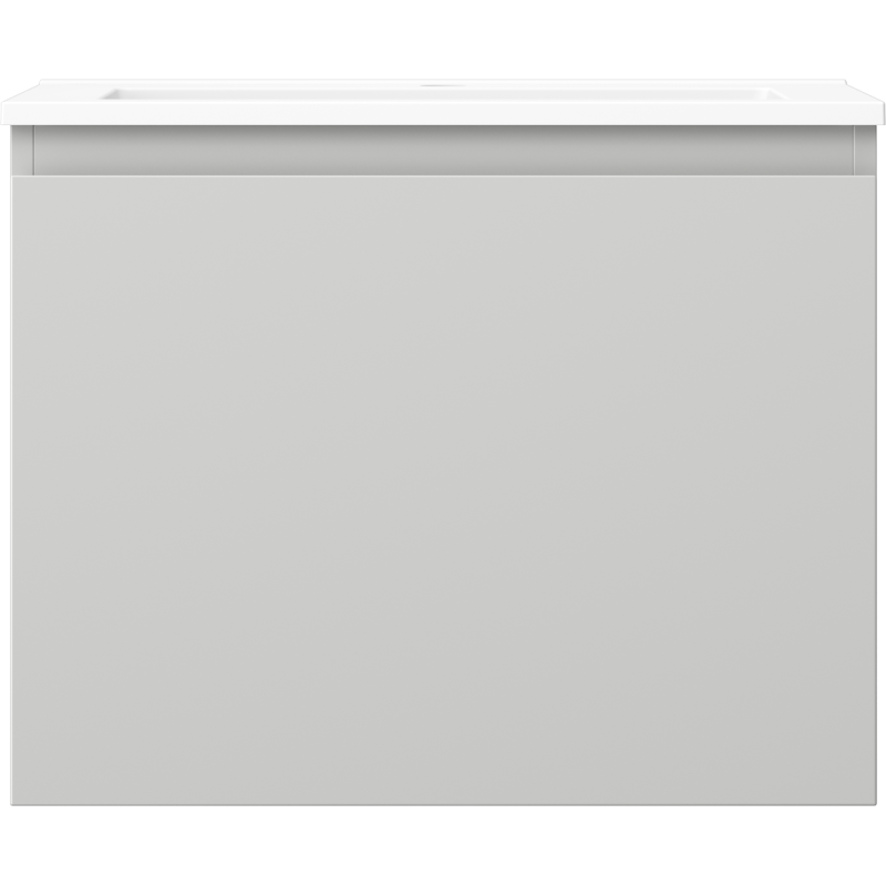 Mexen Orio Badezimmerschrank 60 cm mit Waschbecken Otis, 1 Schublade, grau matt/weiß matt - 91A10-06047-1-BF62-W18M01