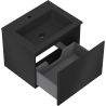 Mexen Orio Waschbeckenschrank 60 cm mit Waschbecken Otis, 1 Schublade, schwarz matt - 91A10-06047-1-BF71-W18M71
