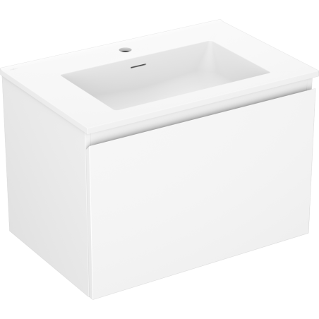 Mexen Orio Badezimmerschrank 70 cm mit Waschbecken Otis, 1 Schublade, weiß matt - 91A10-07047-1-BF01-W18M01