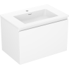 Mexen Orio Badezimmerschrank 70 cm mit Waschbecken Otis, 1 Schublade, weiß matt - 91A10-07047-1-BF01-W18M01