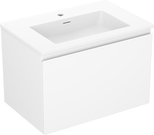 Mexen Orio Badezimmerschrank 70 cm mit Waschbecken Otis, 1 Schublade, weiß matt - 91A10-07047-1-BF01-W18M01