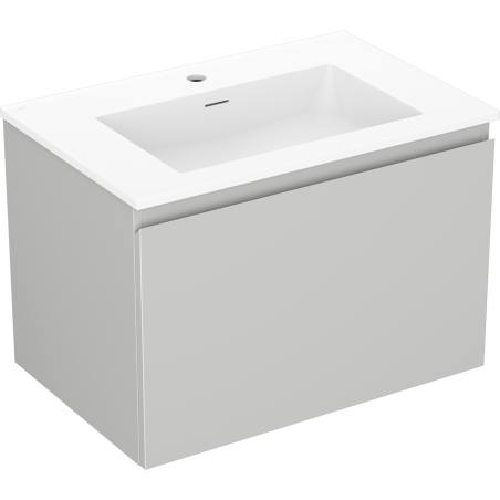 Mexen Orio Badezimmermöbel 70 cm mit Waschbecken Otis, 1 Schublade, grau matt/weiß matt - 91A10-07047-1-BF62-W18M01