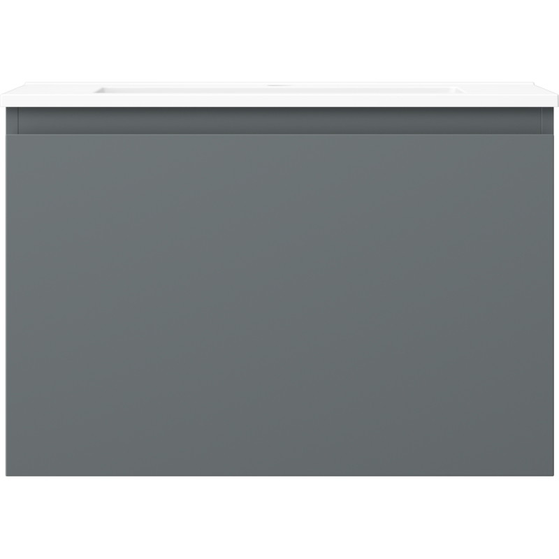 Mexen Orio Badezimmerschrank 70 cm mit Waschbecken Otis, 1 Schublade, grafit matt/weiß matt - 91A10-07047-1-BF66-W18M01