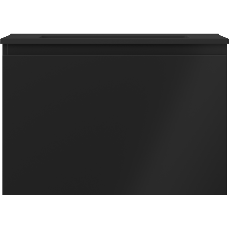 Mexen Orio Badezimmerunterschrank 70 cm mit Waschbecken Otis, 1 Schublade, schwarz matt - 91A10-07047-1-BF71-W18M71
