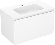 Mexen Orio Badezimmerschrank 80 cm mit Waschbecken Otis, 1 Schublade, weiß matt - 91A10-08047-1-BF01-W18M01
