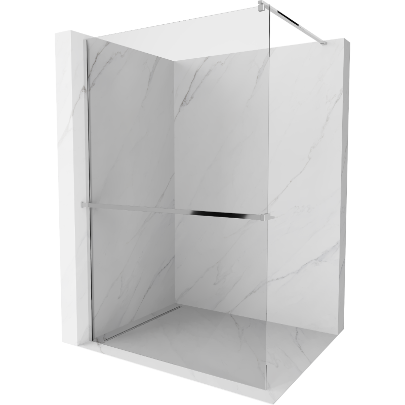Mexen Kioto+ Duschwand mit Ablage Walk-in 70 x 200 cm, transparent, chrom - 800-070-121-01-00