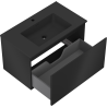 Mexen Orio Badezimmerschrank 80 cm mit Waschbecken Otis, 1 Schublade, schwarz matt - 91A10-08047-1-BF71-W18M71