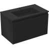 Mexen Orio Badezimmerschrank 80 cm mit Waschbecken Otis, 1 Schublade, schwarz matt - 91A10-08047-1-BF71-W18M71