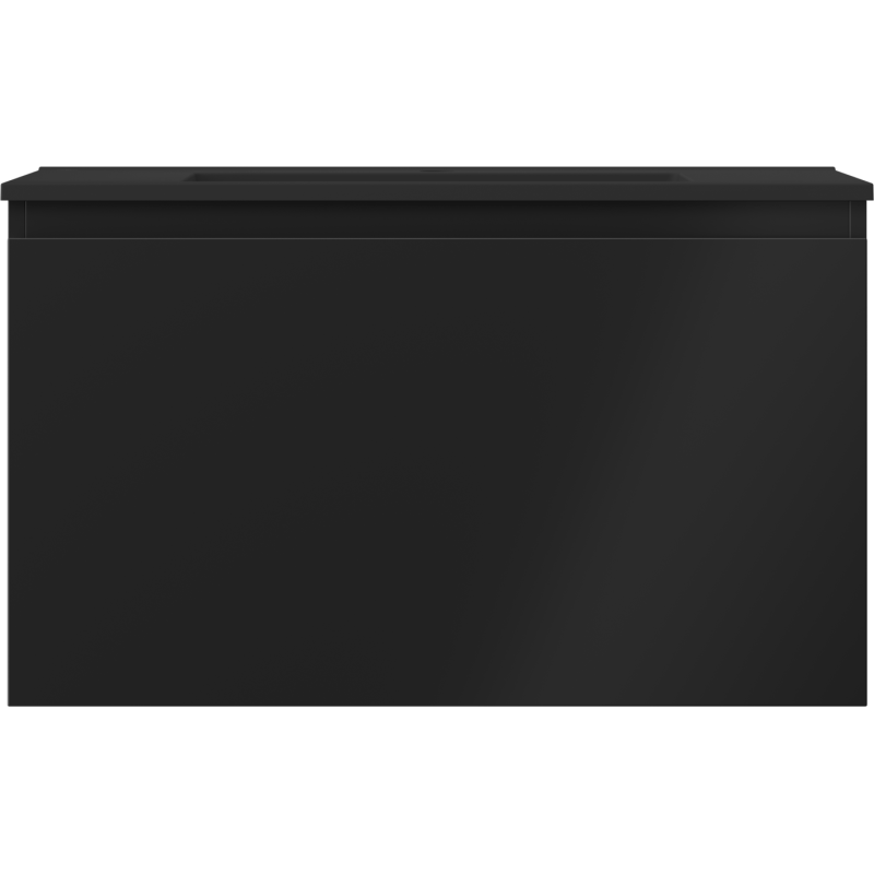 Mexen Orio Badezimmerschrank 80 cm mit Waschbecken Otis, 1 Schublade, schwarz matt - 91A10-08047-1-BF71-W18M71