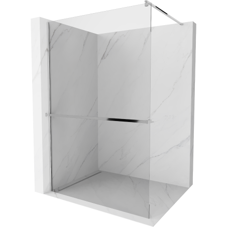 Mexen Kioto+ Duschwand mit Regal Walk-in 110 x 200 cm, transparent, Chrom - 800-110-121-01-00