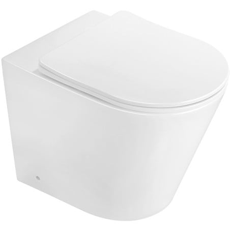 Mexen Rico Stand-WC-Schüssel Rimless mit Toilettensitz Soft-Close Slim, Duroplast, Weiß Glanz - 32724000