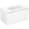 Mexen Orio Badezimmerschrank 90 cm mit Waschbecken Otis, 1 Schublade, weiß matt - 91A10-09047-1-BF01-W18M01