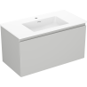 Mexen Orio Badezimmerschrank 90 cm mit Waschbecken Otis, 1 Schublade, grau matt/weiß matt - 91A10-09047-1-BF62-W18M01