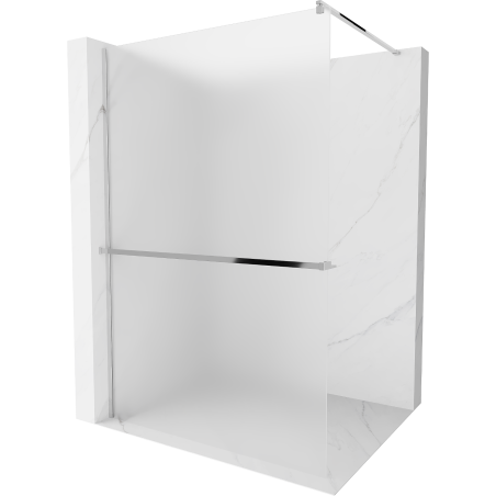 Mexen Kioto+ Duschwand mit Regal Walk-in 80 x 200 cm, Milchglas, Chrom - 800-080-121-01-30