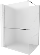 Mexen Kioto+ Duschwand mit Regal Walk-in 80 x 200 cm, Mattglas, Chrom - 800-080-121-01-30