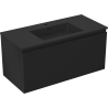 Mexen Orio Badezimmerunterschrank 100 cm mit Waschbecken Otis, 1 Schublade, schwarz matt - 91A10-10047-1-BF71-W18M71