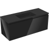 Mexen Orio Badezimmerschrank 120 cm mit Waschbecken Otis, 1 Schublade, schwarz glänzend/schwarz matt