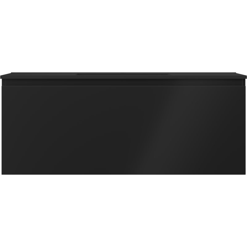 Mexen Orio Badezimmerschrank 120 cm mit Waschbecken Otis, 1 Schublade, schwarz matt - 91A10-12047-1-BF71-W18M71