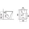 Mexen Cube WC-Stehschüssel Rimless mit Slim-Absenkautomatik, Duroplast, Schwarz Matt - 32924085