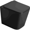 Mexen Cube WC-Stehschüssel Rimless mit Slim-Absenkautomatik, Duroplast, Schwarz Matt - 32924085